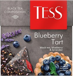 Чай Тесс пирамидки 20пак Blueberry Tart, черный, с черникой и лавандой 1669 - фото 4519