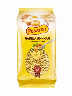 Лапша Роллтон яичная КЛАССИЧЕСКАЯ 400гр 1738 - фото 4587