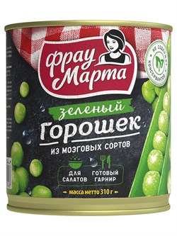 Зелёный горошек Фрау Марта 310гр ж/б 1916 - фото 4865