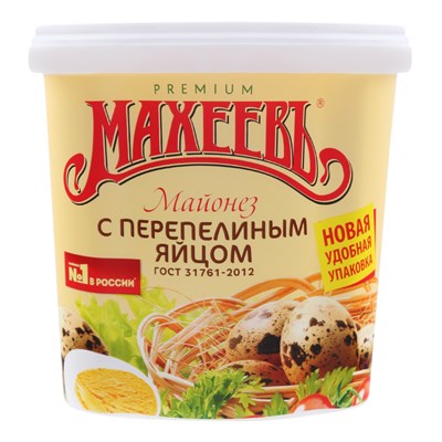 Майонез Махеев на перепелинным яйце 800 гр. Бидон 3635 - фото 6829