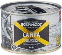 Сайра Доброфлот с маслом 245гр ж/б 1942