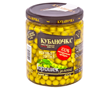 Горошек Кубаночка зеленый консервированный 460 г 2313